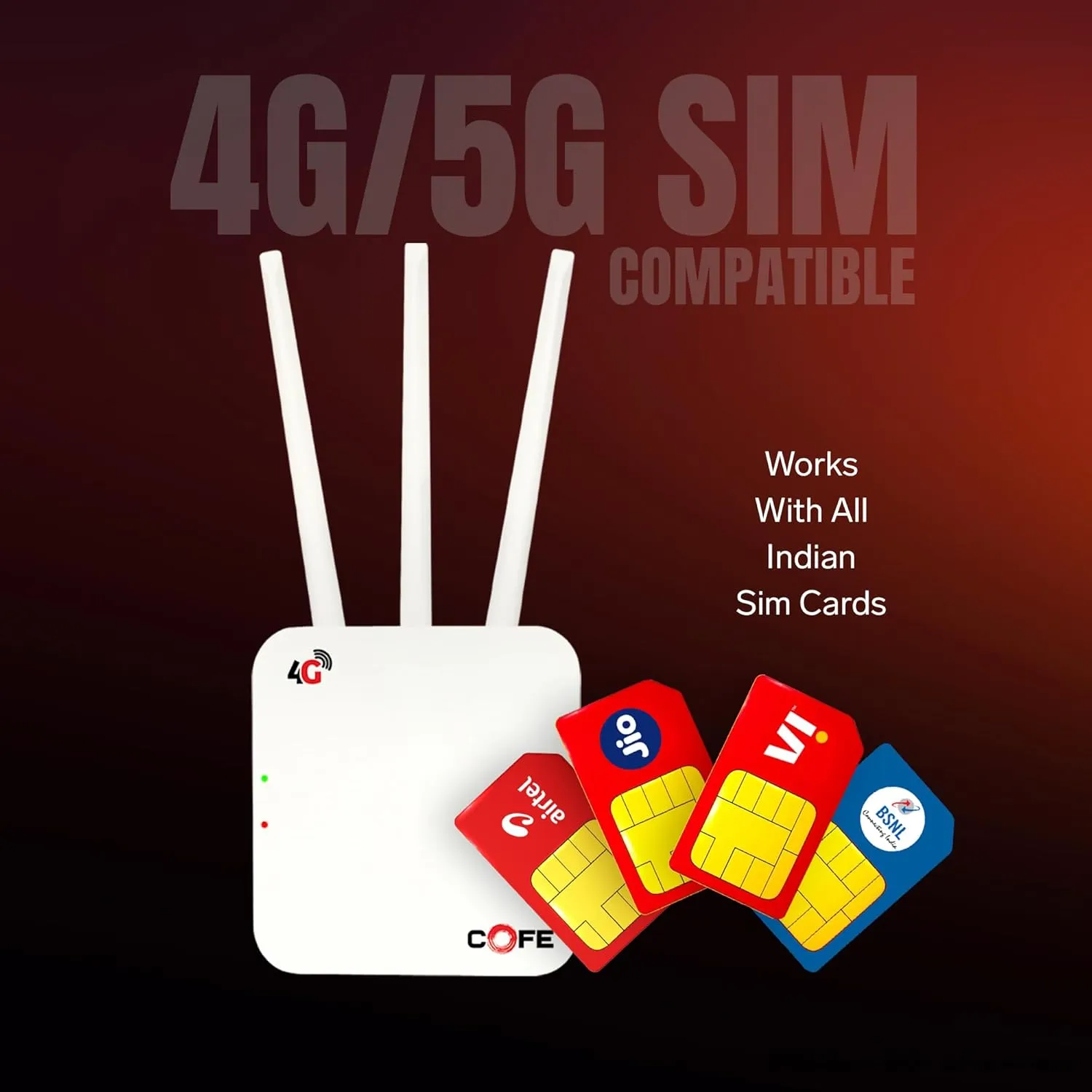 Cofe Sim Router CF903 WIFI 6 4G 300 Mbps 3 Antenna view 4